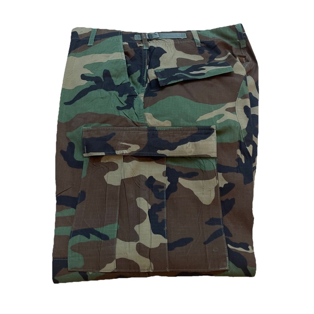 USGI Military Woodland Ripstop Mens Pants Med Reg Waist 31to35 Inseam 29.5to32.5